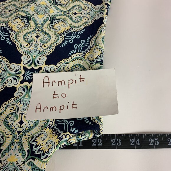 Charter Club Plus Dress SZ 2X Shift Blue Office Classic Midi Mature Brunch - Picture 8 of 9